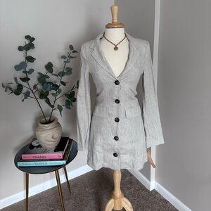 Reformation linen blazer dress